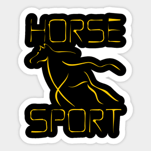 Horse Sport Discreet Drawing Birthday Gift Shirt 3 Sticker